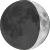 The moon at 20% visibility