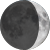 The moon at 22% visibility