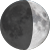 The moon at 34% visibility