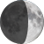 The moon at 36% visibility