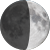 The moon at 40% visibility