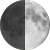 The moon at 50% visibility