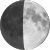The moon at 54% visibility