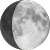 The moon at 76% visibility