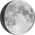 The moon at 88% visibility