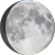 The moon at 90% visibility