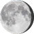 The moon at 92% visibility