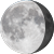The moon at 84% visibility