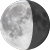 The moon at 66% visibility